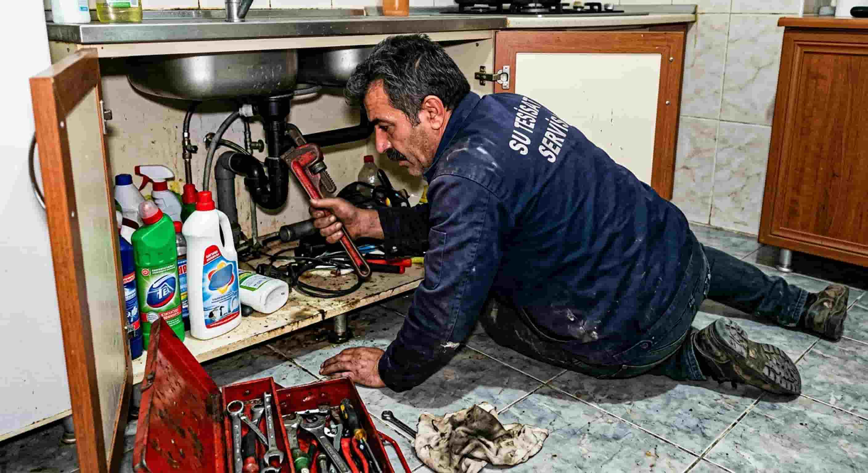 Lavabo altındaki sifon ve ek bağlantılarının kontrolü